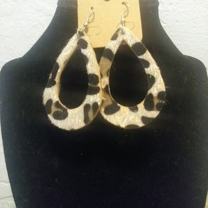Faux leather earrings